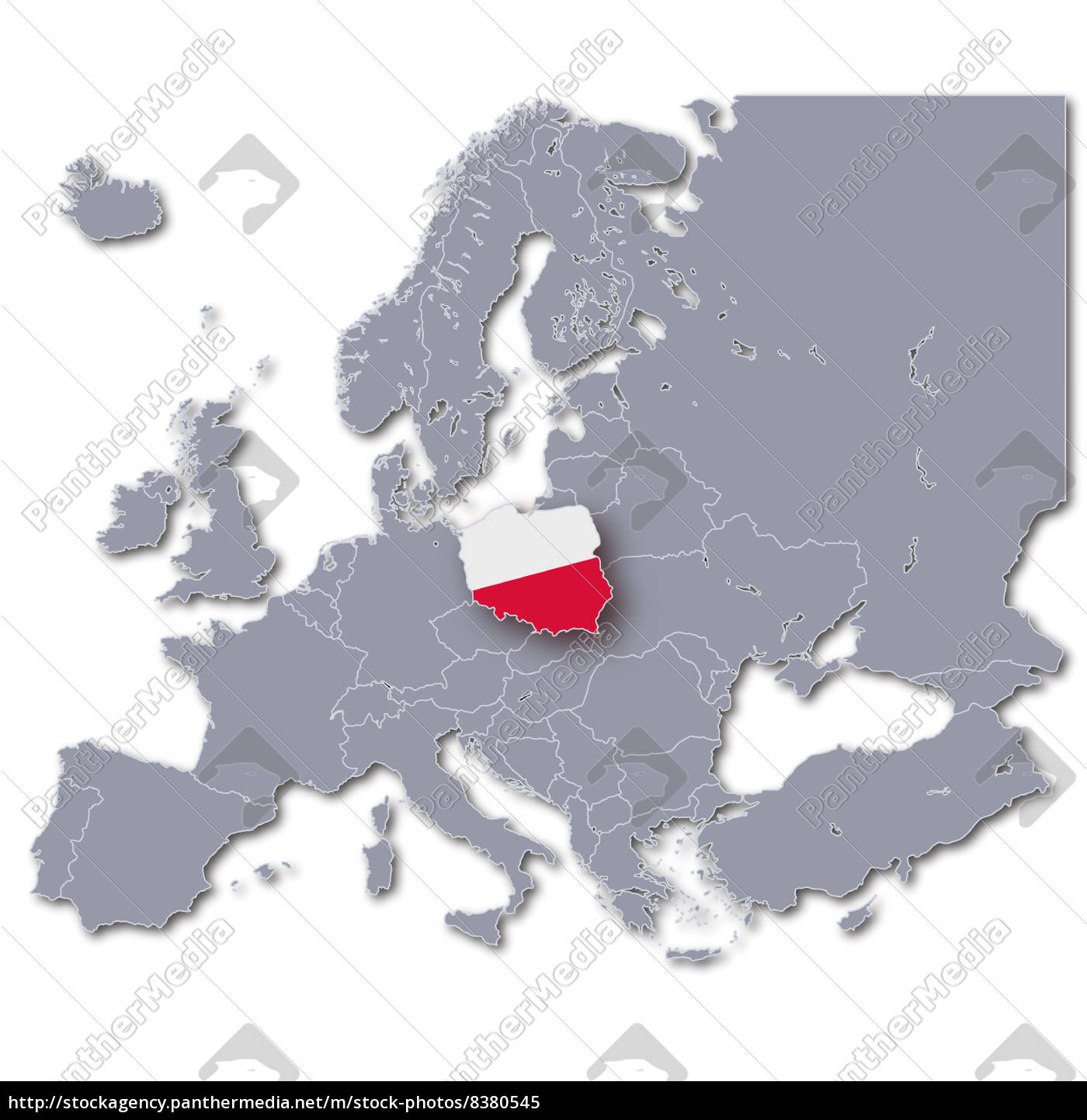 Europe Map Of Poland Royalty Free Image 8380545