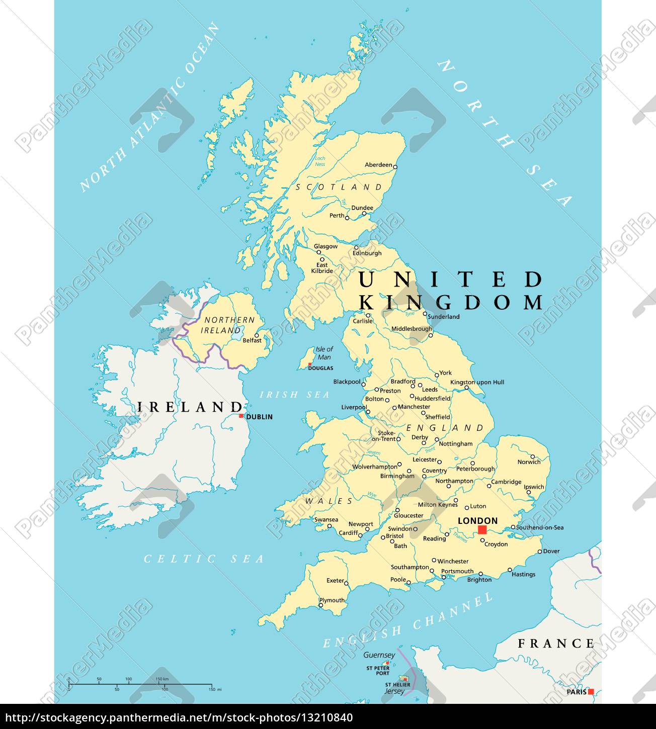 United Kingdom Political Map Royalty Free Photo PantherMedia Stock Agency