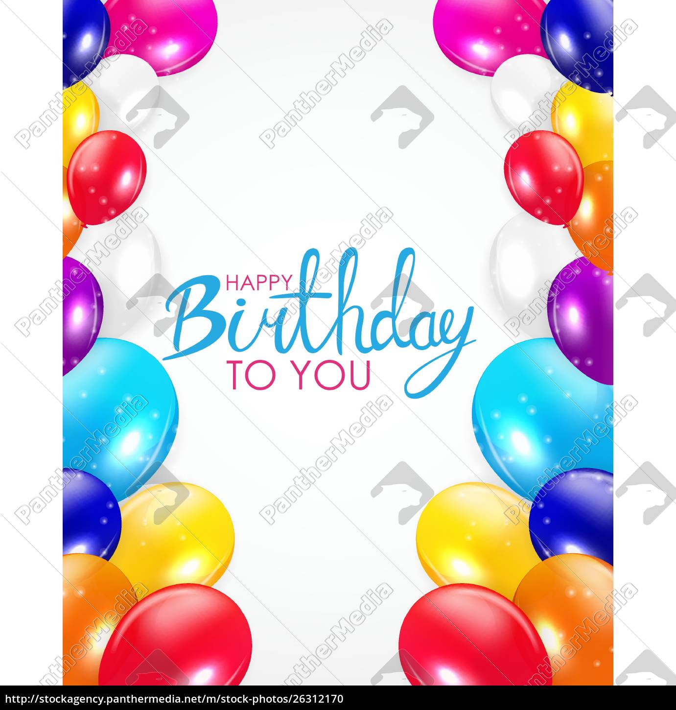 Abstract Happy Birthday Balloon Background Card Stock Image Panthermedia Stock Agency