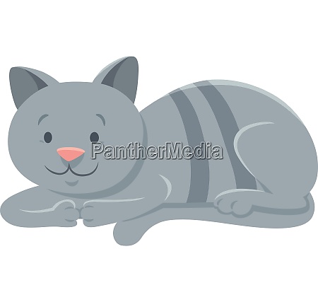 funny gray cat cartoon animal character - Royalty free image #26556762 |  PantherMedia Stock Agency
